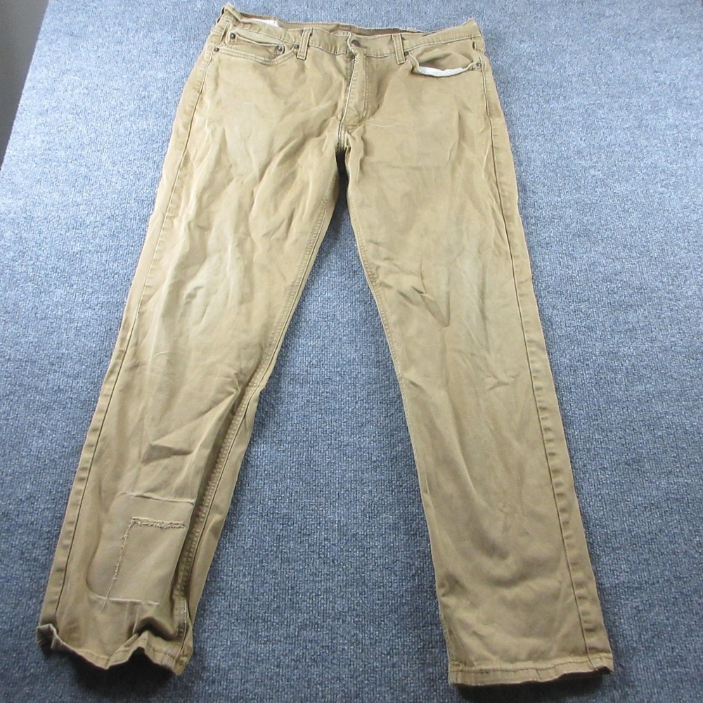 Levis 541 Jeans Mens 38x32 Beige Athletic Tapered Stretch Denim Casual Pants